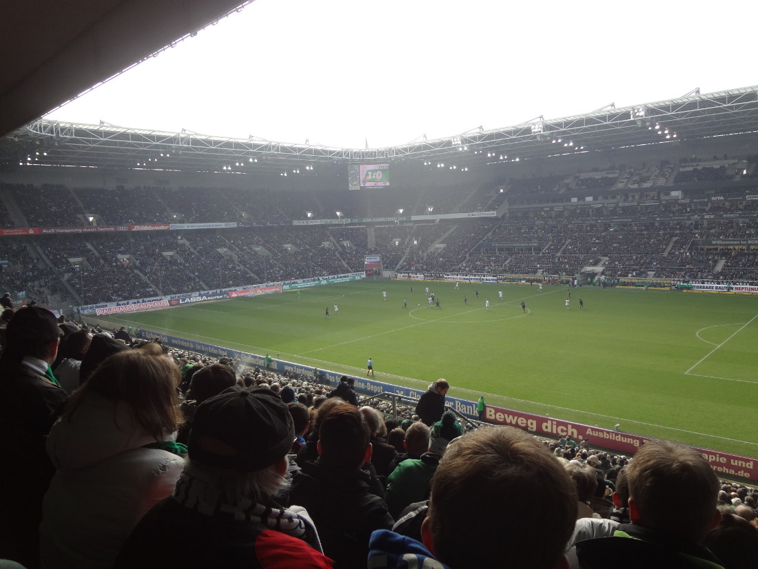 The stadium currently has a capacity of 54057. Borussia Park Monchengladbach The Stadium Guide