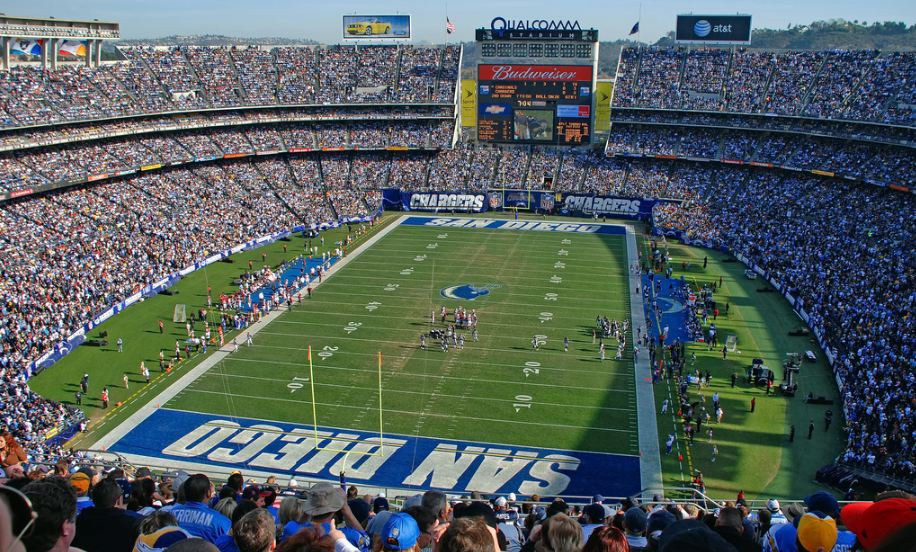 It was once home to the chargers and padres as well as . Qualcomm Stadium San Diego Chargers Football Stadium Stadiums Of Pro Football