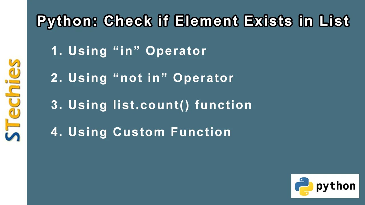Is_integer() check if numeric string is integer; Python Check If Element Exists In List