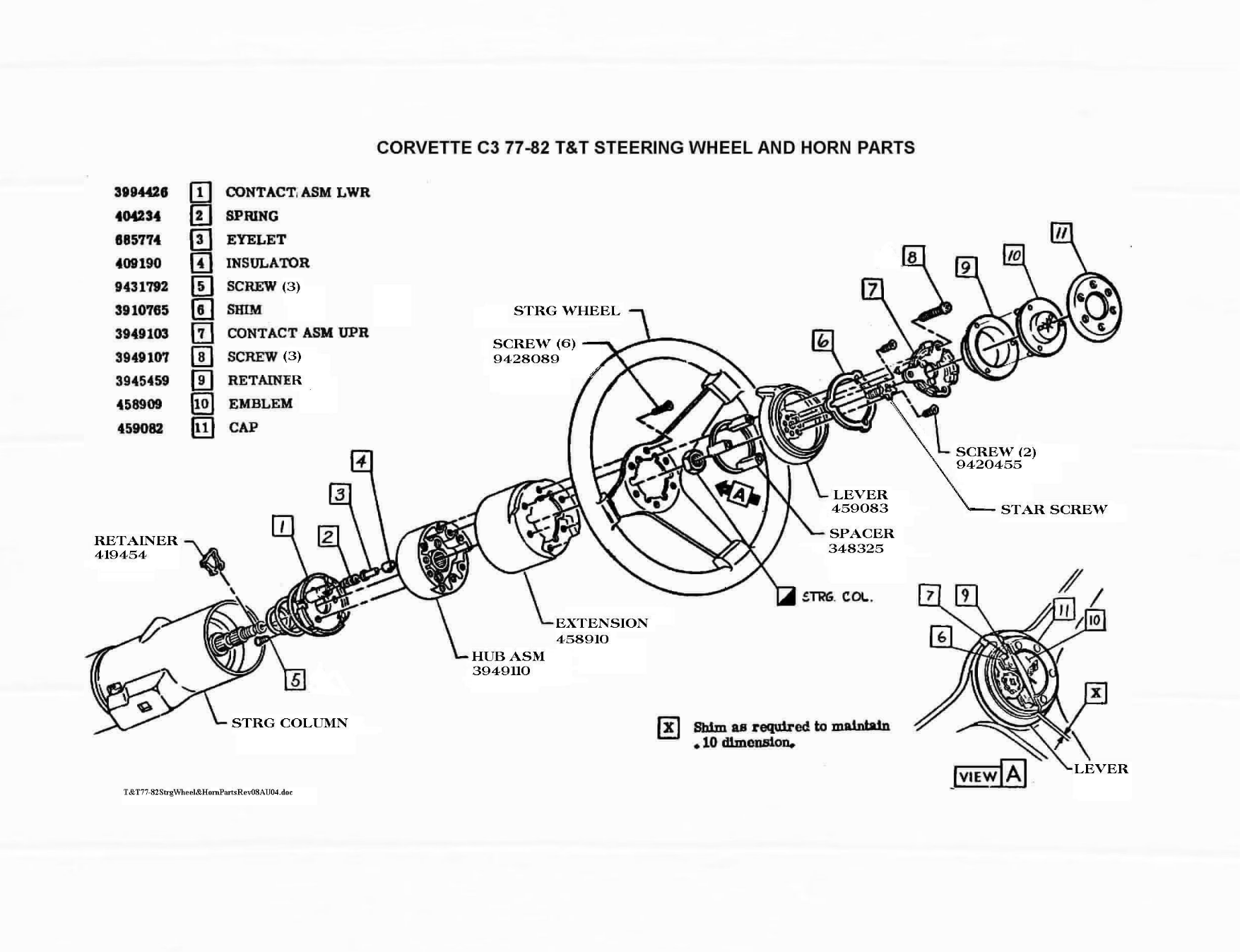 1979 Camaro Steering Column Wiring Diagram