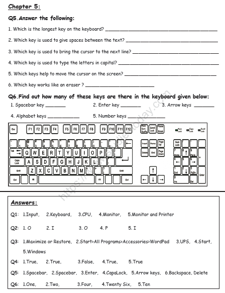computer worksheets for grade 4 fourth grade worksheets