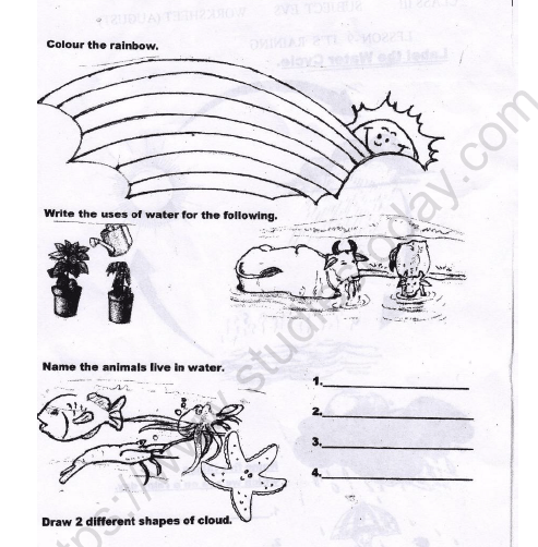 Puzzle 1 p 2 p 3 m 4 s 5 d 6 p e 7 b 8 l a 1. Cbse Class 3 Evs Its Raining Worksheet