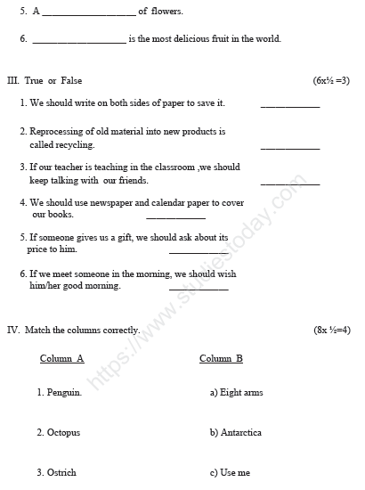 cbse class 3 gk sample paper set d
