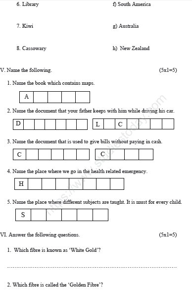 cbse class 3 gk sample paper set d