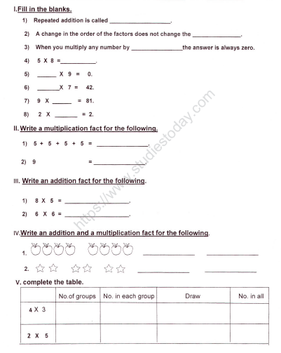 cbse class 2 maths practice worksheet set 27 practice worksheet for mathematics