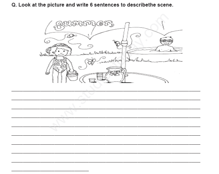 cbse class 4 english picture composition assignment set a