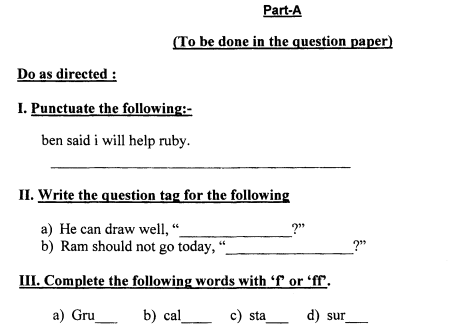 cbse class 5 english question paper set a