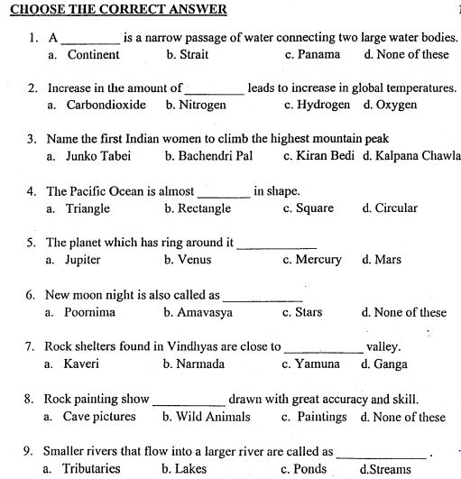 cbse class 6 social science question paper set l
