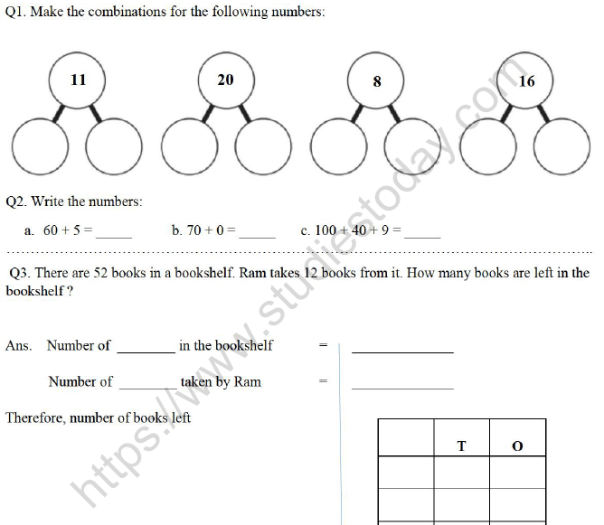 Worksheets 2015 16 links and resources educational leadership. Class 2 Mathematics Printable Worksheet Set D