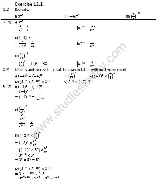 Our powers worksheets help students conquer this essential area of math. Evaluate Solution In Maths