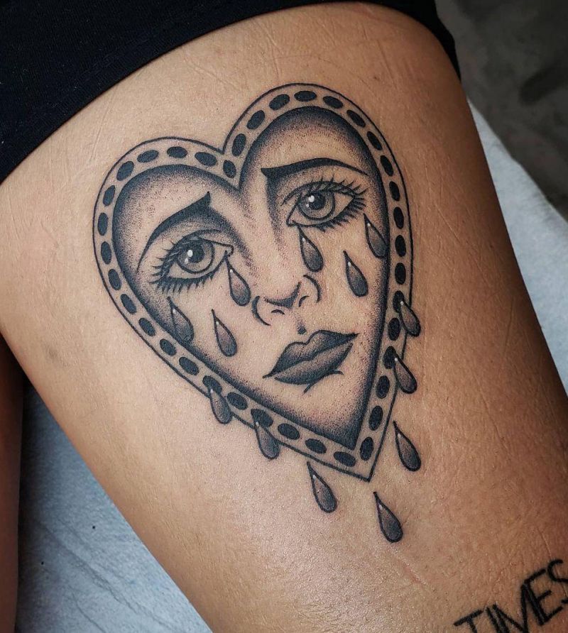 30 Unique Crying Heart Tattoos For Your Inspiration | Style Vp | Page 2 892_x_800_jpg