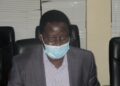 Dr. John Rumunu, Director-General for Preventive Health Services at the Ministry of Health speaking to reporters in Juba June 20, 2021 [Photo by Sudans Post]
