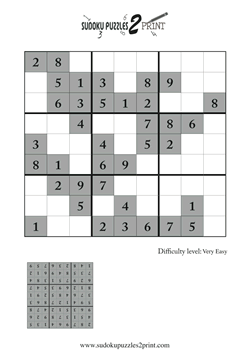 very easy sudoku puzzles to print
