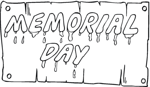 memorial day poster coloring page free printable coloring pages