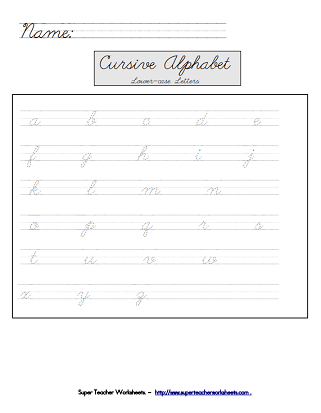 cursive handwriting practice