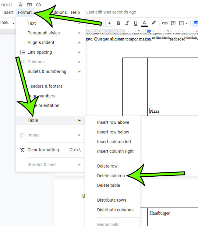 How to Delete a Column from a Google Docs Table - Support Your Tech