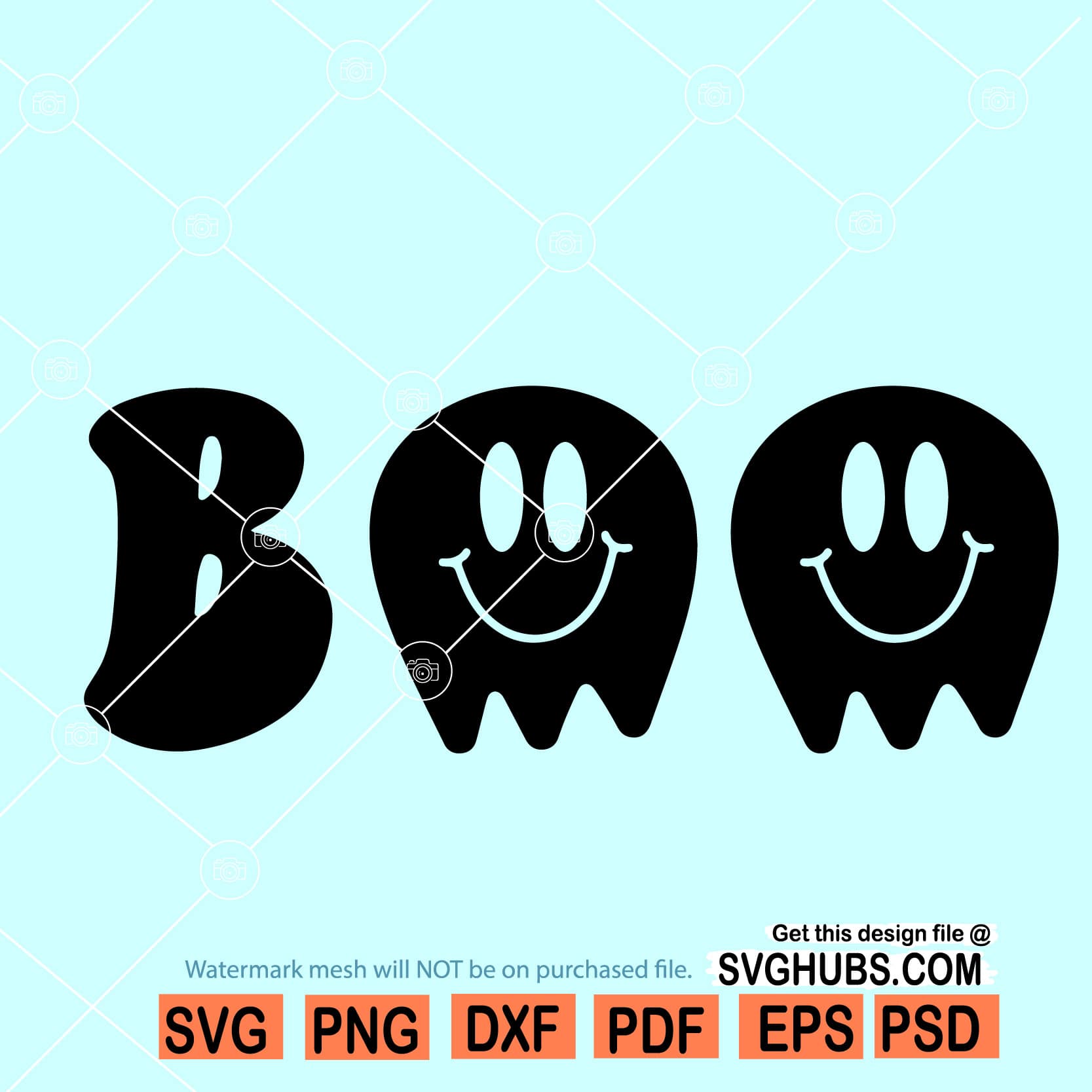 Retro halloween fall svg bundle. Boo Halloween Svg Retro Halloween Svg Halloween Svg Boo Svg Ghost Svg Svg Hubs