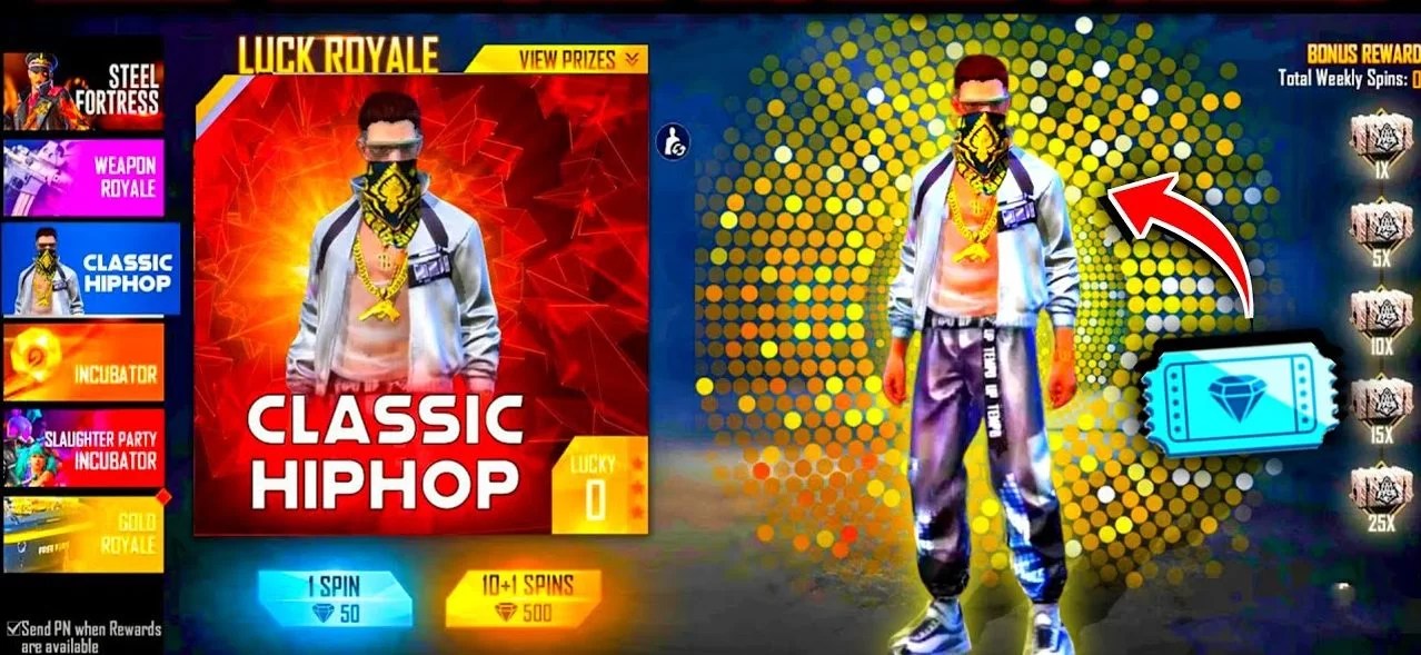 You know that at present diamond royal have a male bundle. Free Fire Weapon Diamond Royale Bundle June 2021