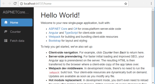 How to create an Angular 4 app with Visual Studio 2017