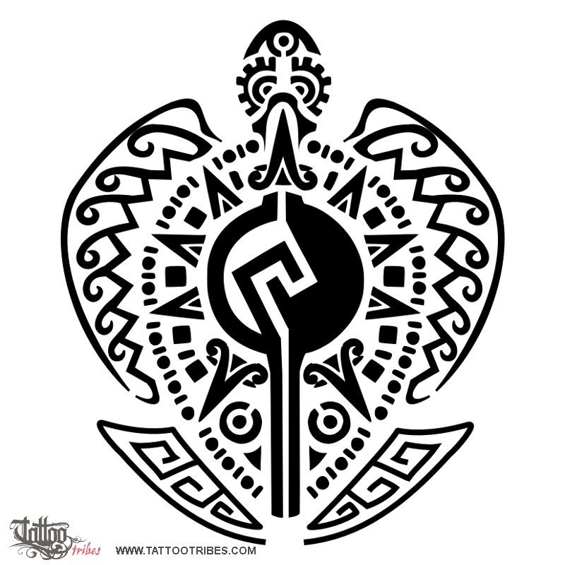 Tatuaggio Di Tartaruga Maya, Saggezza, Viaggio Tattoo - Custom Tattoo Designs On Tattootribes.com 800_x_800_jpg