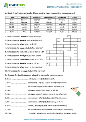 frequency adverbs esl games activities worksheets
