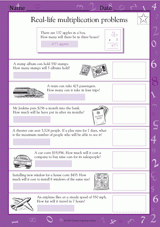 real life multiplication word problems worksheet grade 5 teachervision