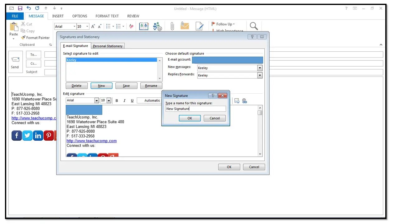 Copy all of the files in this signatures folder. How To Add Custom Signatures In Outlook 2013 Teachucomp Inc