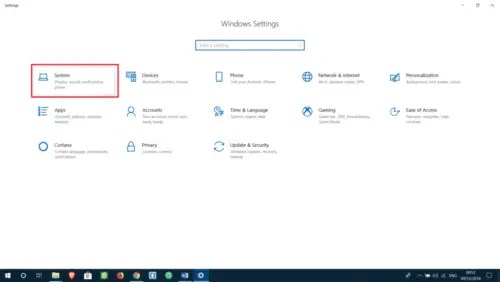 windows settings