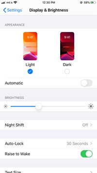 display and brightness