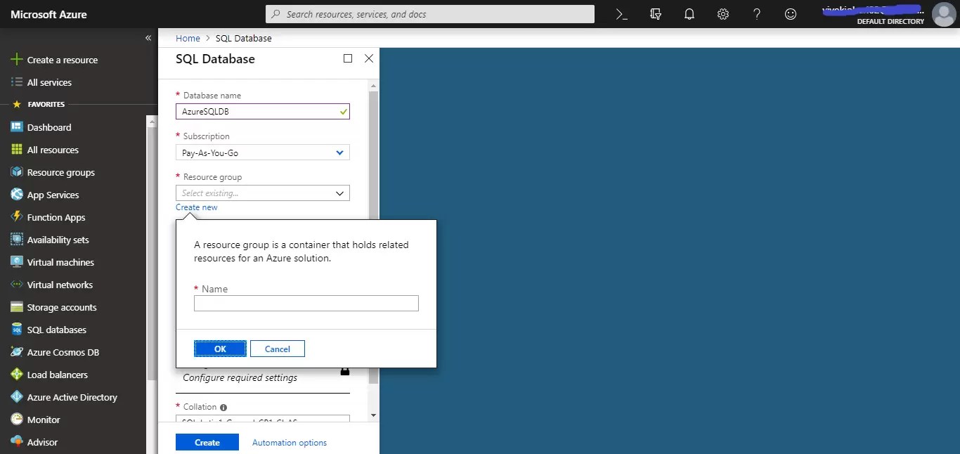 Creating a Azure SQL Database - Technology with Vivek JohariTechnology ...