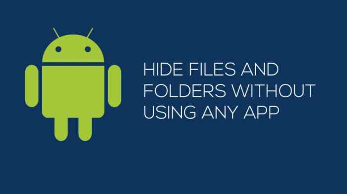 How to hide folder in android