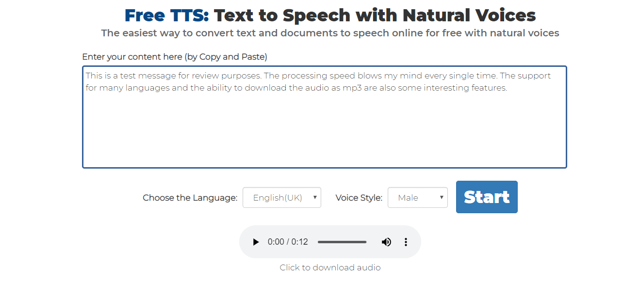 This simple online text to voice speech generate realistic voices from any text and in many languages. Freetts Review Convert Text To Speech With Ease