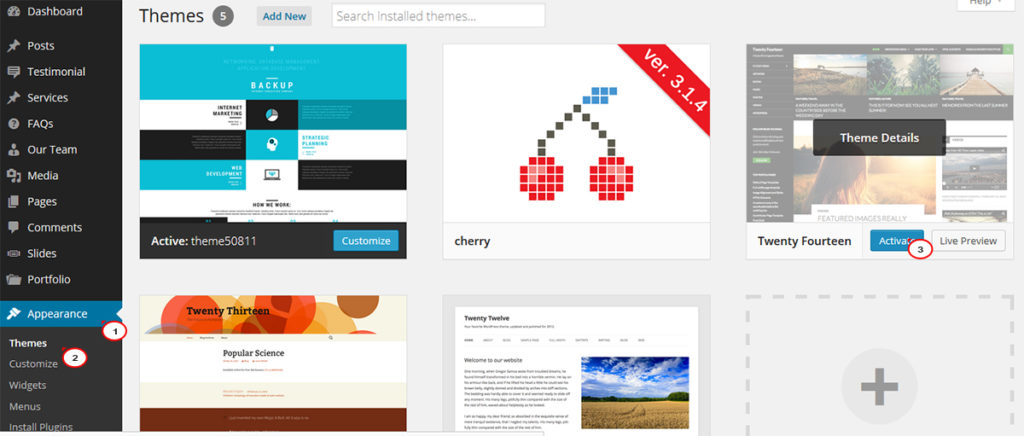 You should keep one backup theme installed in addition to your active theme at all times. WordPress. How to delete WordPress theme - Template Monster Help