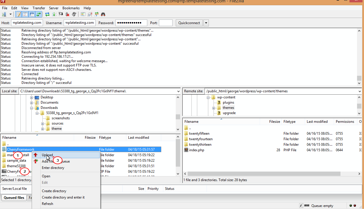 Wordpress lässt sich mit ftp schnell und sauber installieren. Wordpress Cherry 3 X How To Install Upload Template Manually Via Ftp Template Monster Help