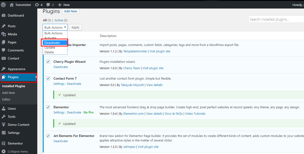 Wordpress lets you update with the click of a button. How To Upgrade Wordpress Engine Manually Template Monster Help