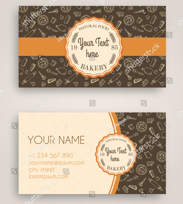 Printable Editable Free Printable Bakery Business Card Templates / 10 ...
