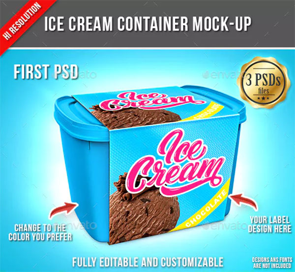 These cones are in between a cre. 16 Free Ice Cream Cup Mockups Free Photoshop Downloads