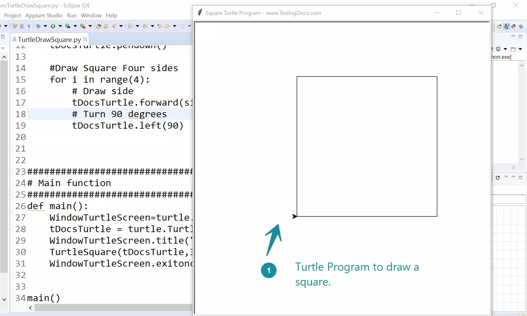 We will start by drawing the . How To Draw A Square Using Turtle Graphics Testingdocs Com