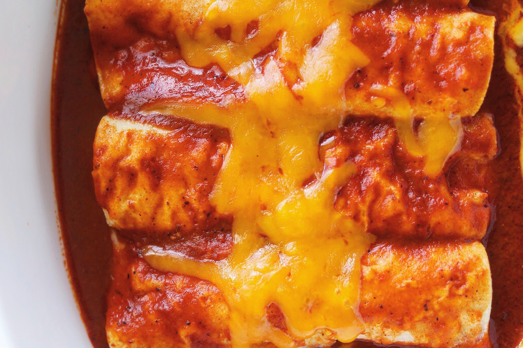 We Love New Mexico Hatch Red Chile Beef Enchiladas Too!