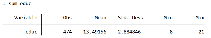 Using Stored Calculations In Stata To Center Predictors An Example The Analysis Factor