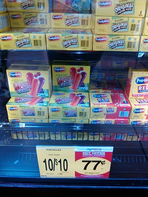 Fry’s Popsicle Brand Boxes just .50