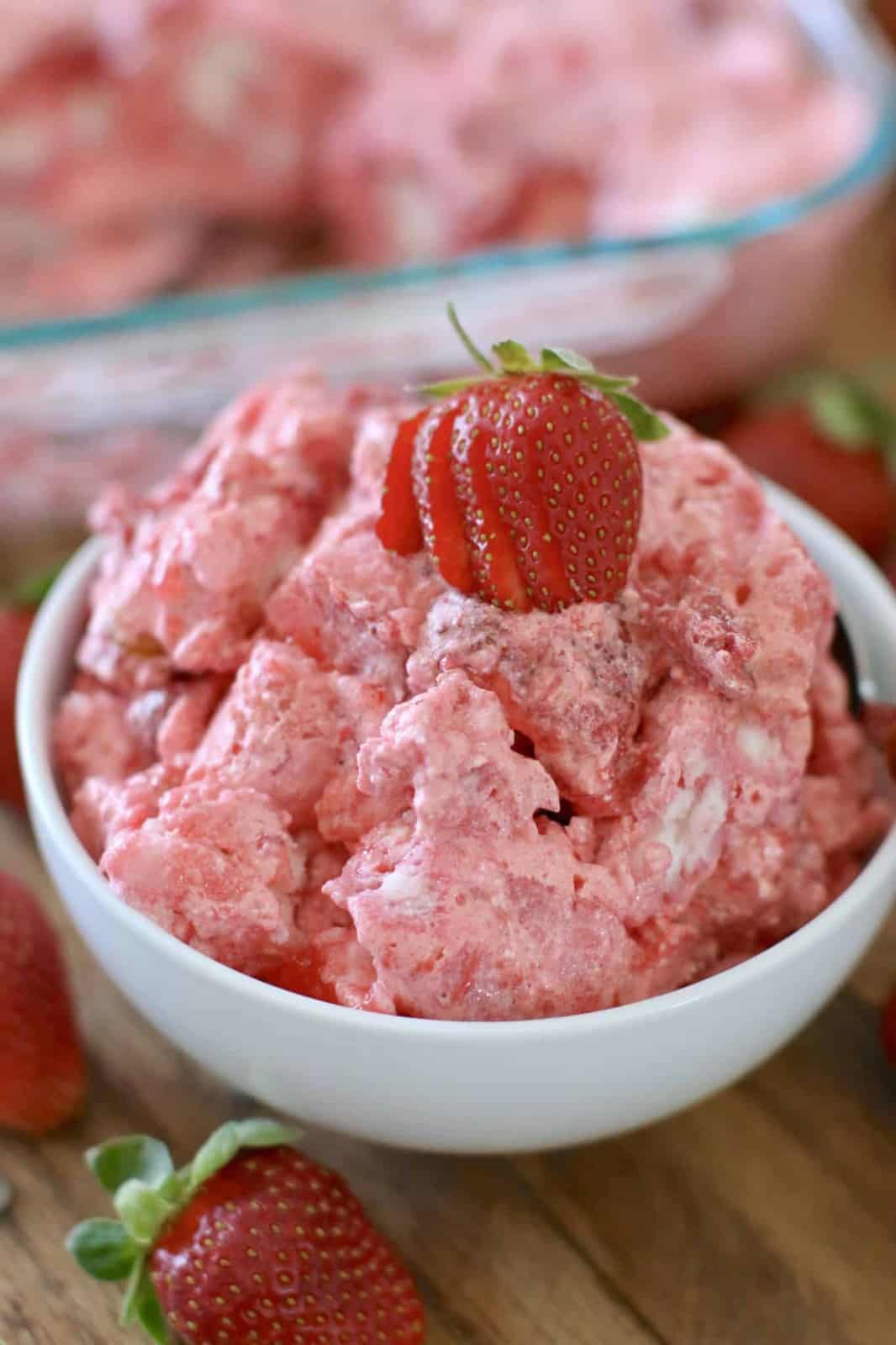 The sugar in fruits gets fermented if they are digested with heavy proteins that usually take time in digestive processes. dr. No-Bake Strawberry Dessert - The Country Cook