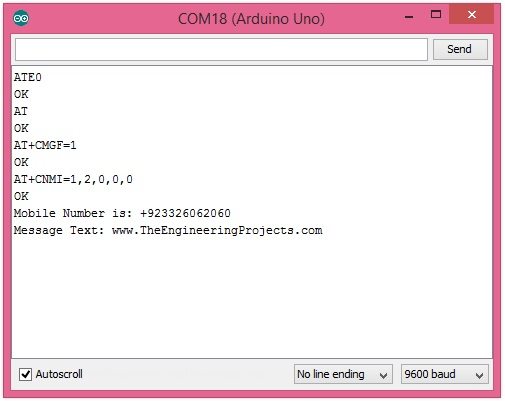 Receive text message,Arduino at commands,gsm at commands, get sms with at commands, get sms with arduino gsm