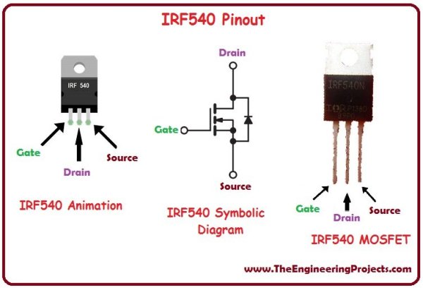 Introduction to IRF540 - The Engineering Projects lm393 circuit diagrams 