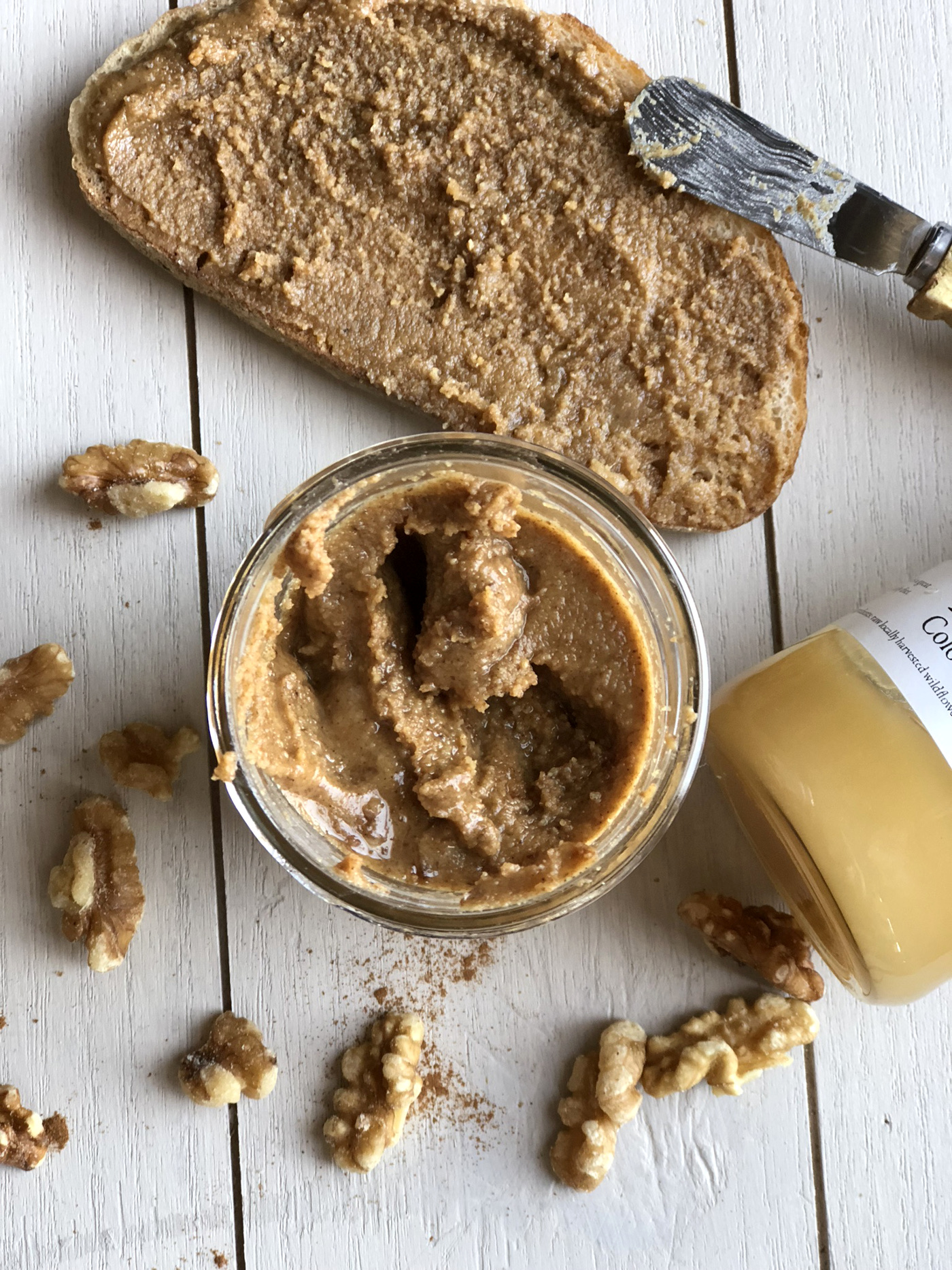 Cinnamon Honey Walnut Butter • The Healthy Toast