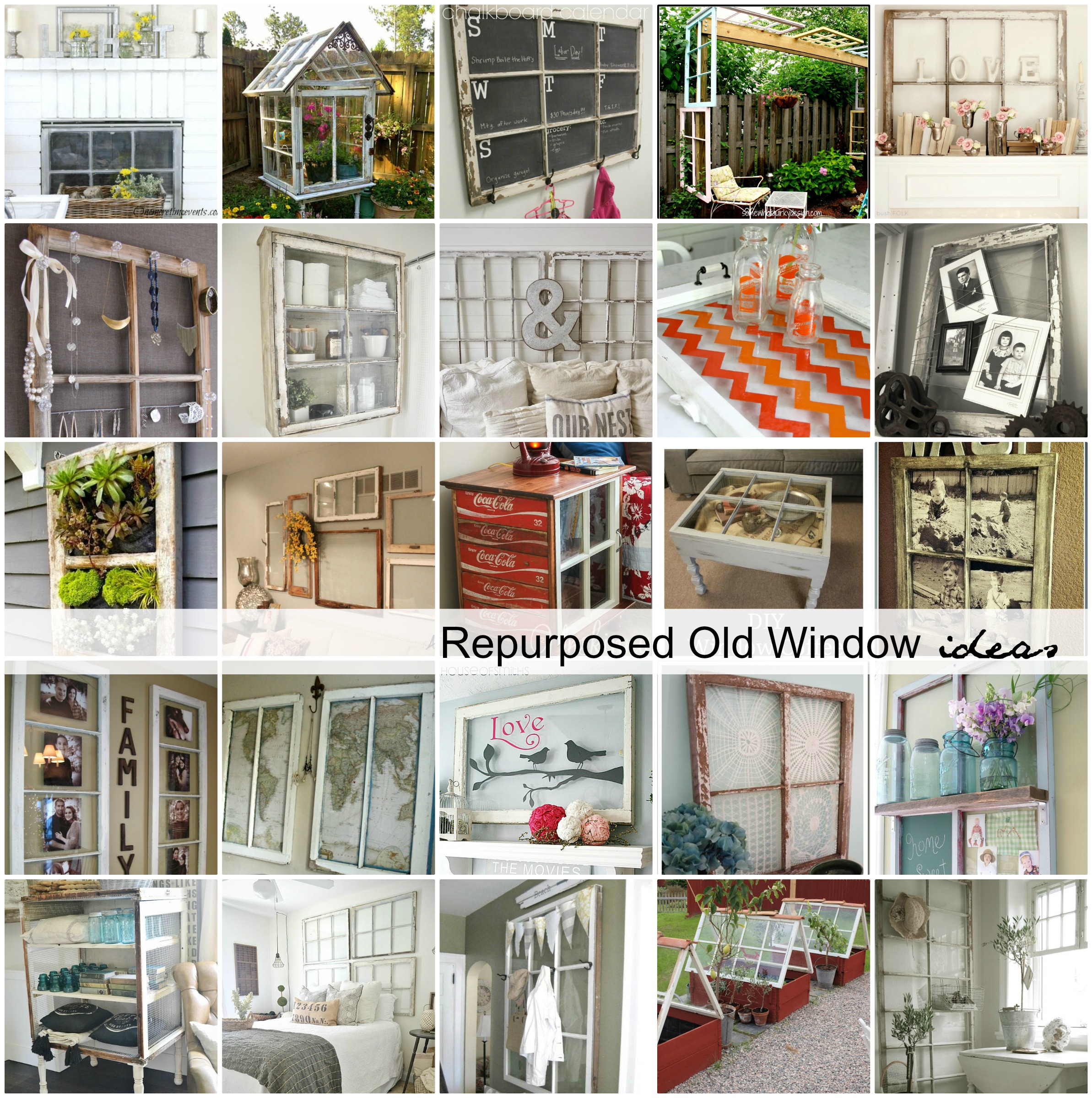 Eclectic like most people who read a lot, i don't tend to read any one type of book. Repurposed Old Window Ideas - The Idea Room