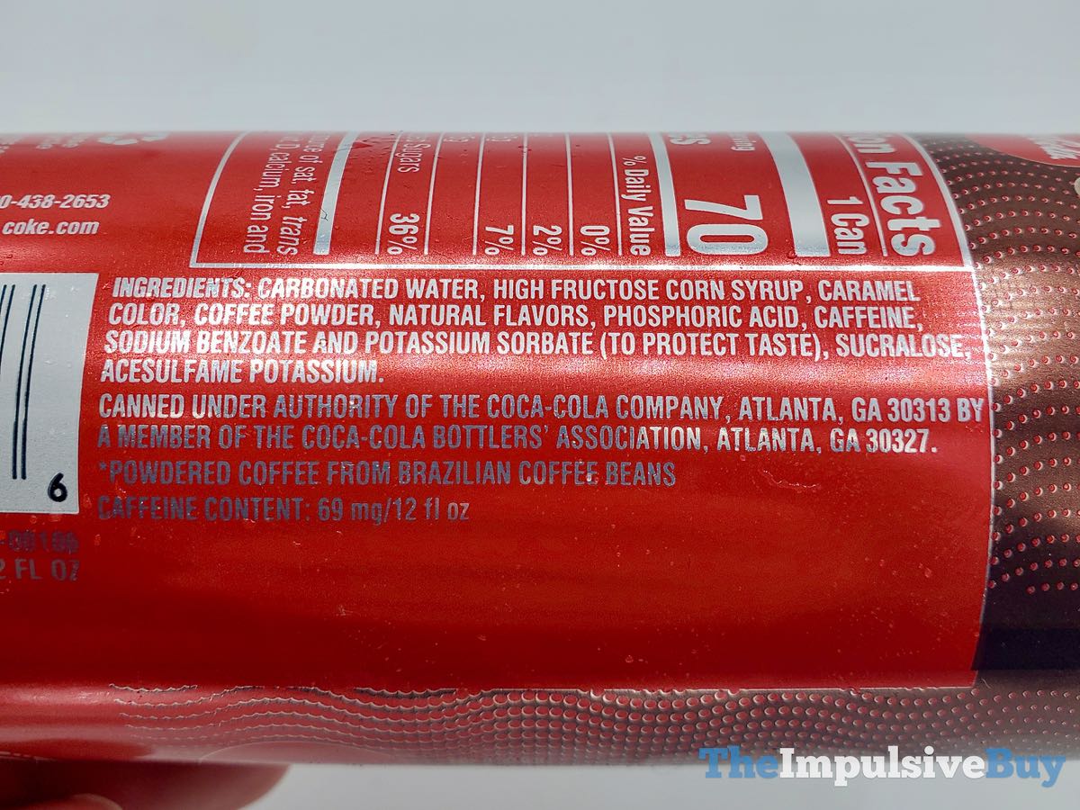 Coca cola coffee caffeine content nationalfas