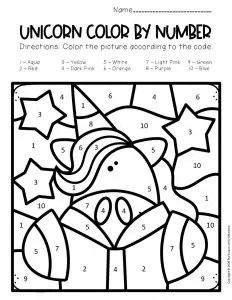 free color by number unicorn printables the keeper of the memories