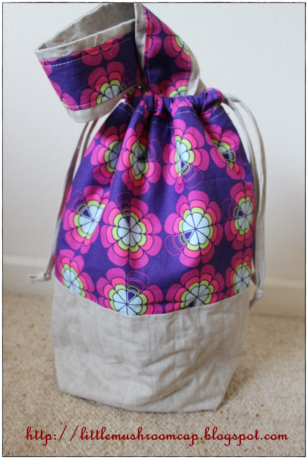 drawstring lunch bolsa tutorial