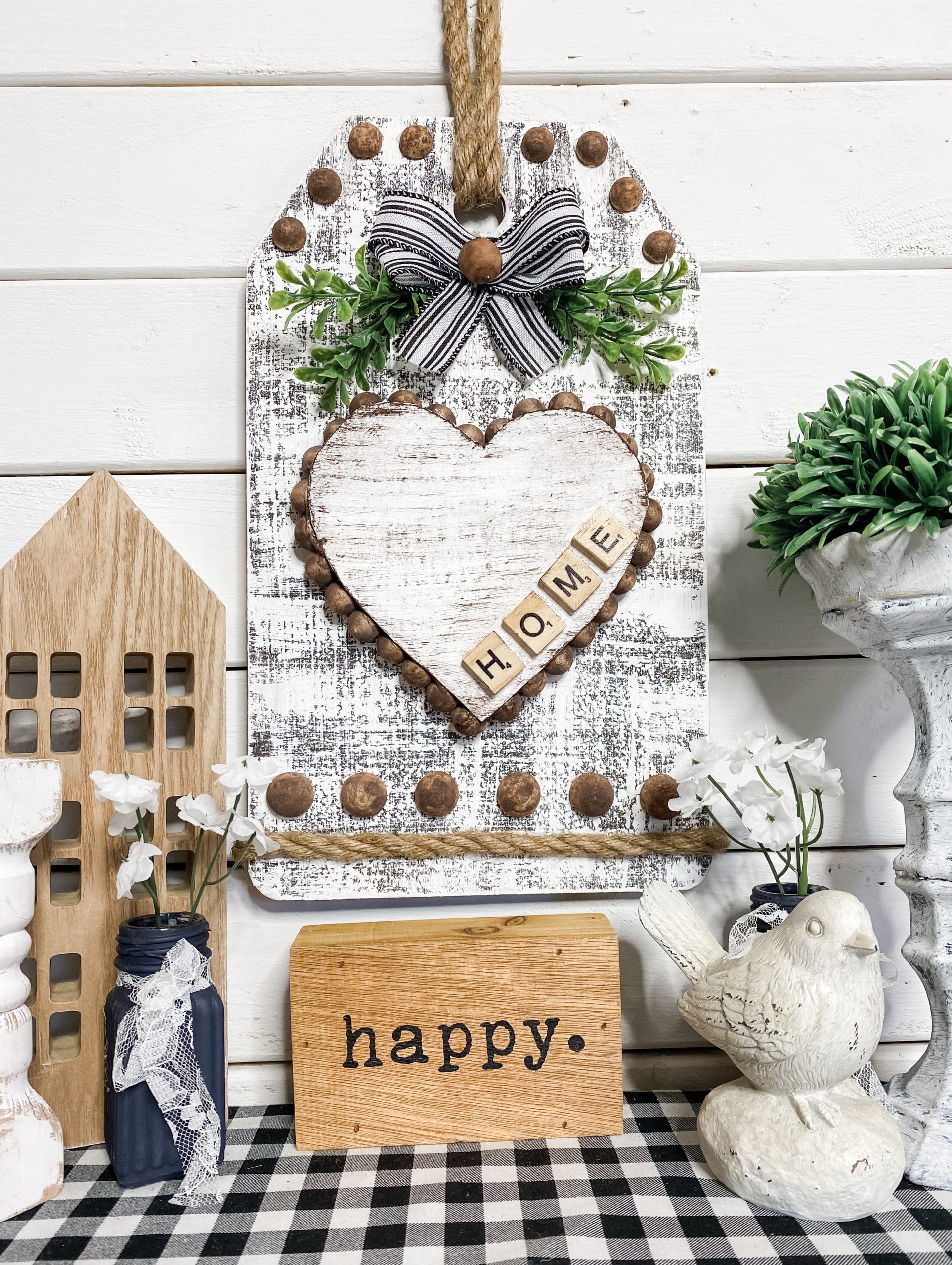 This easter decoration idea is the perfect centerpiece for your holiday table. Diy Dollar Tree Distressed Farmhouse Decor Diy Decor Tutorial